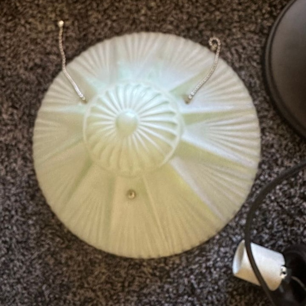 Art Deco Glass Lamp Shade with Ceiling Connection